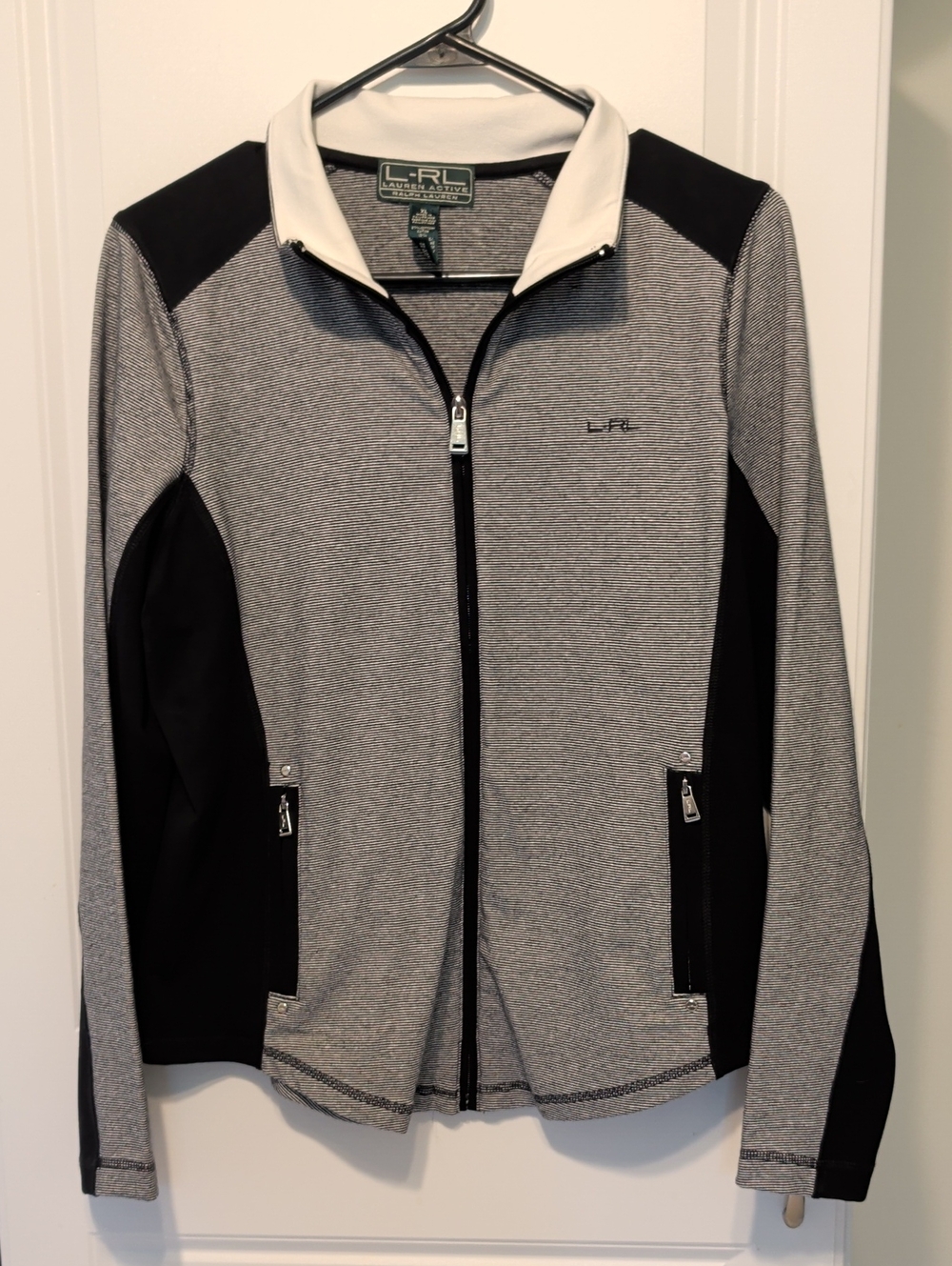 Ralph Lauren Active Striped Polo in Green, White, Black